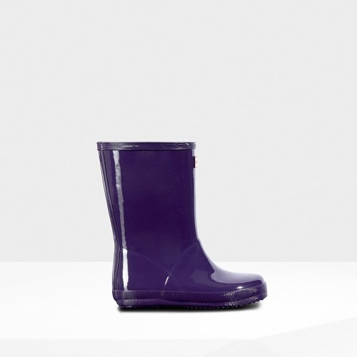 Hunter Original Classic Gloss Rain Boots For Kids - NZ P3189